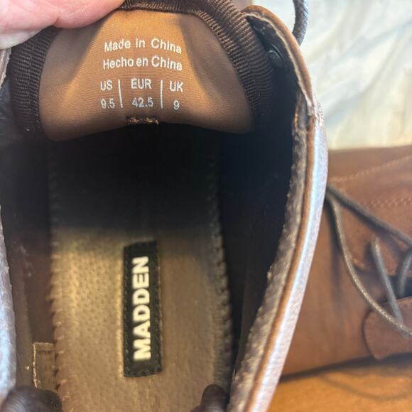 Madden Mens M-BRAWLY Chukka Boots 9.5 Brown Tan NWT Lace Oxford Steve main image 8